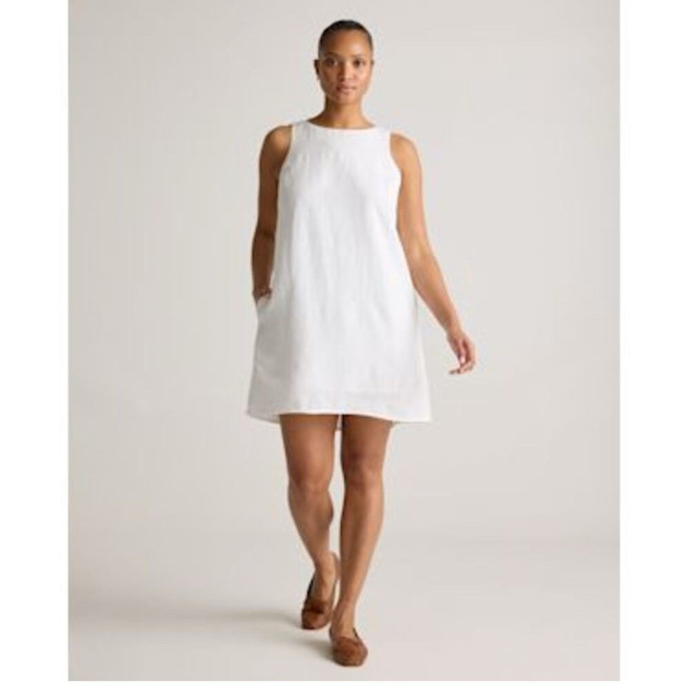 Quince White Sleeveless Dress